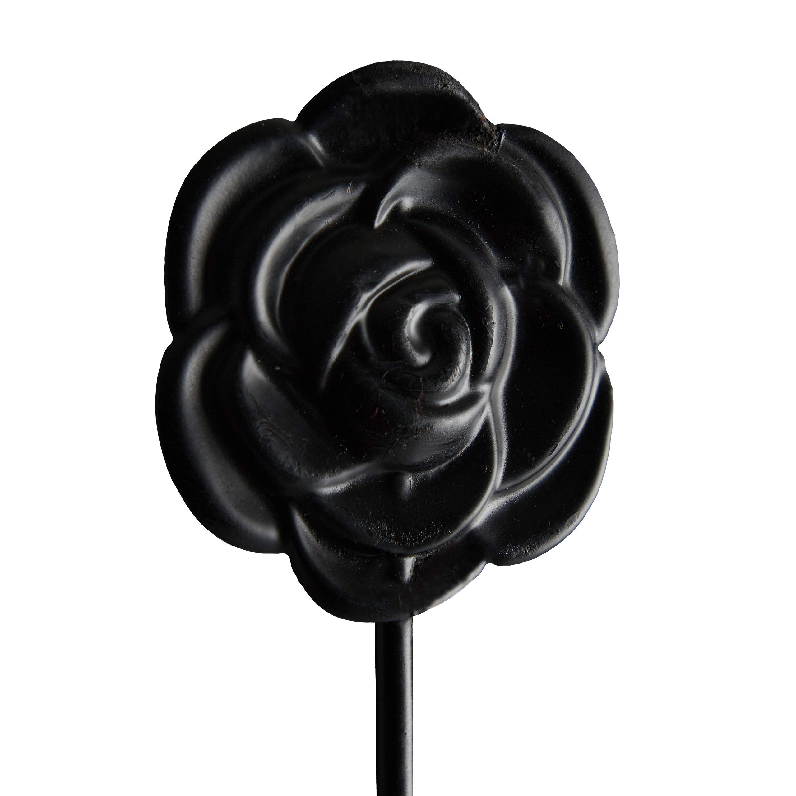 Relaxdays tuteur Rosier grimpant, Semi-Circulaire, à Planter, Support pour Plantes grimpantes, Jardin, H 180 cm, Noir
