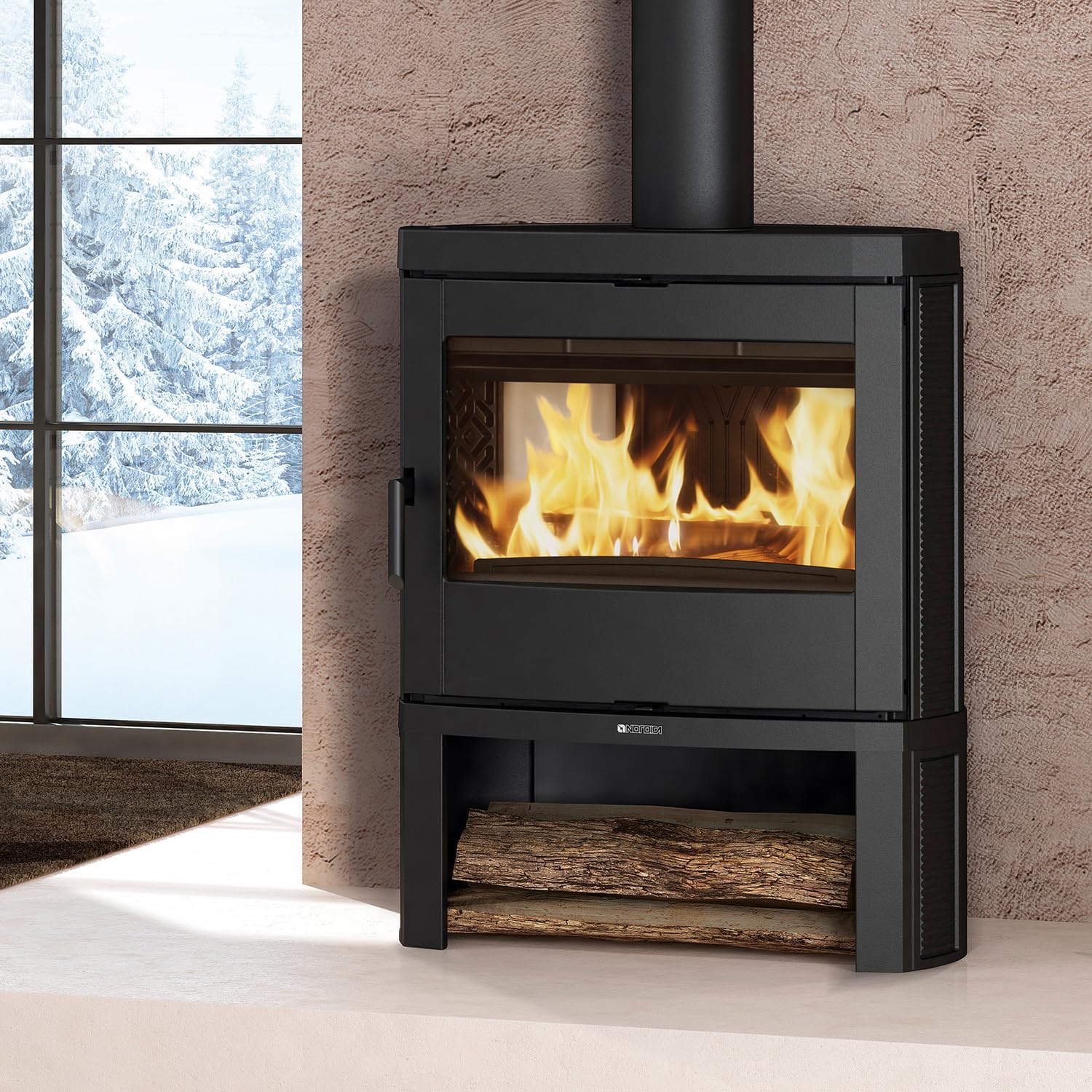 La Nordica Jennifer 16 Cheminée en fonte Anthracite Noir 7,7 kW