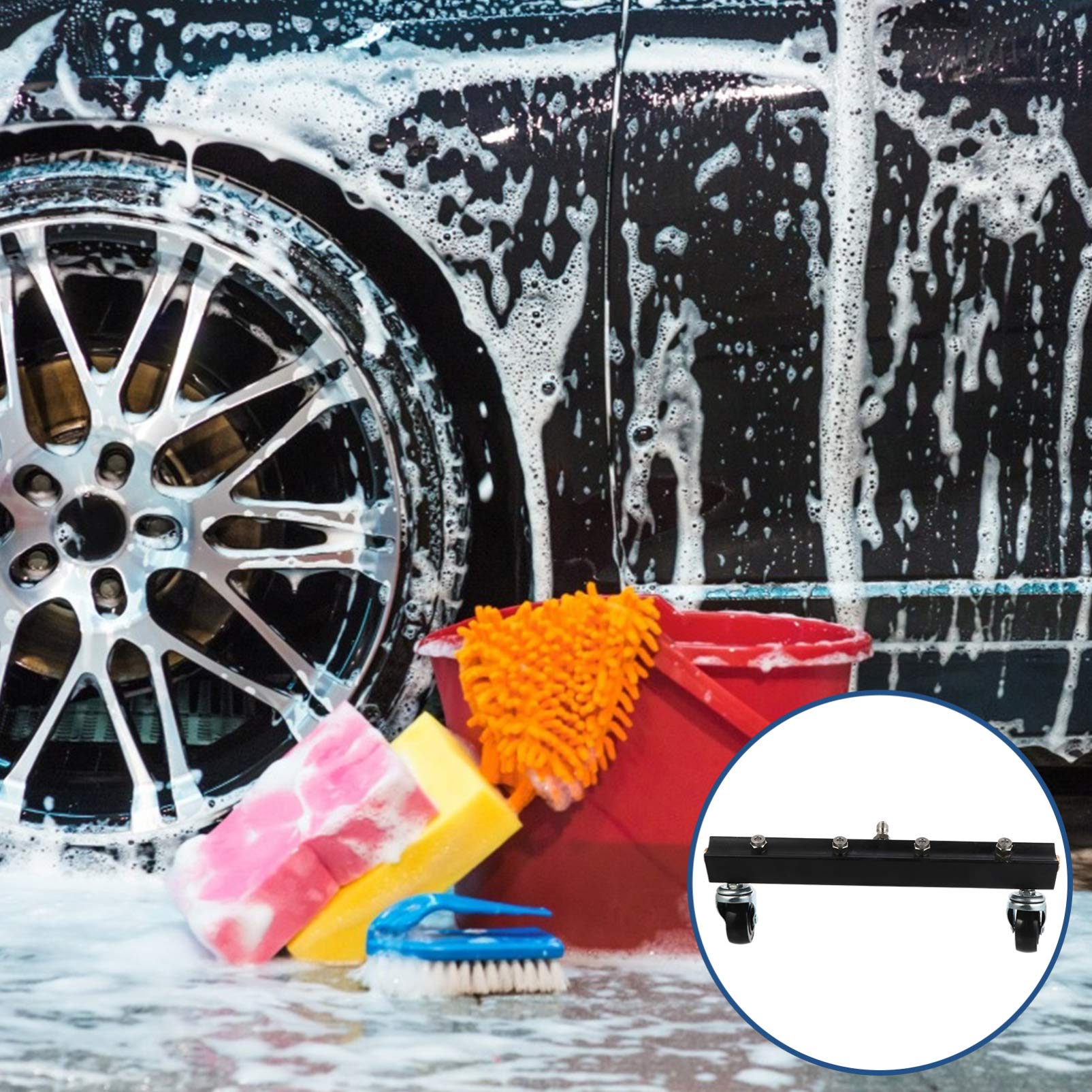 Toyvian Brosse De Nettoyage pour Châssis De Voiture Nettoyeur De Soubassement De Véhicule Brosse De Lavage De Nettoyage