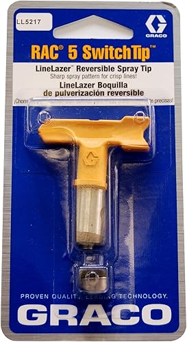 Graco #LL5-217 - LineLazer RAC 5 SwitchTip - 0.017 pulgadas (tamaño del orificio) - para ancho de línea de 2 pulgadas - LL5217