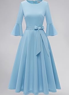 HomRain Women 3/4 Sleeve Elegant Formal Dress for Cocktail Classy Fall/Winter Christmas Church Work Dress