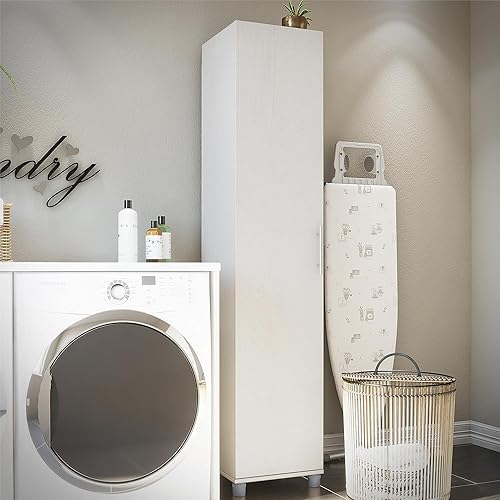 SystemBuild Camberly 16" Utility Storage Cabinet, Ivory Oak