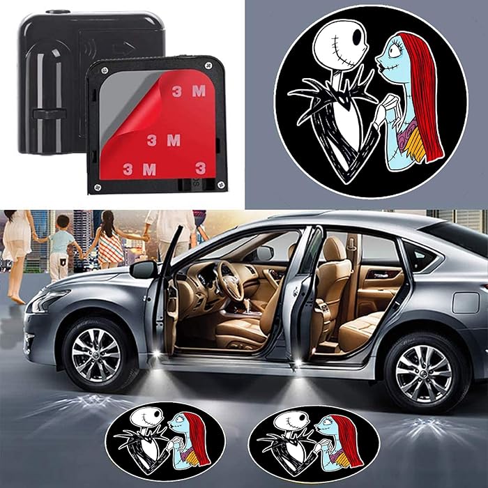 Buy 2Pcs for Car Door Lights Logo for The Nightmare Before Christmas