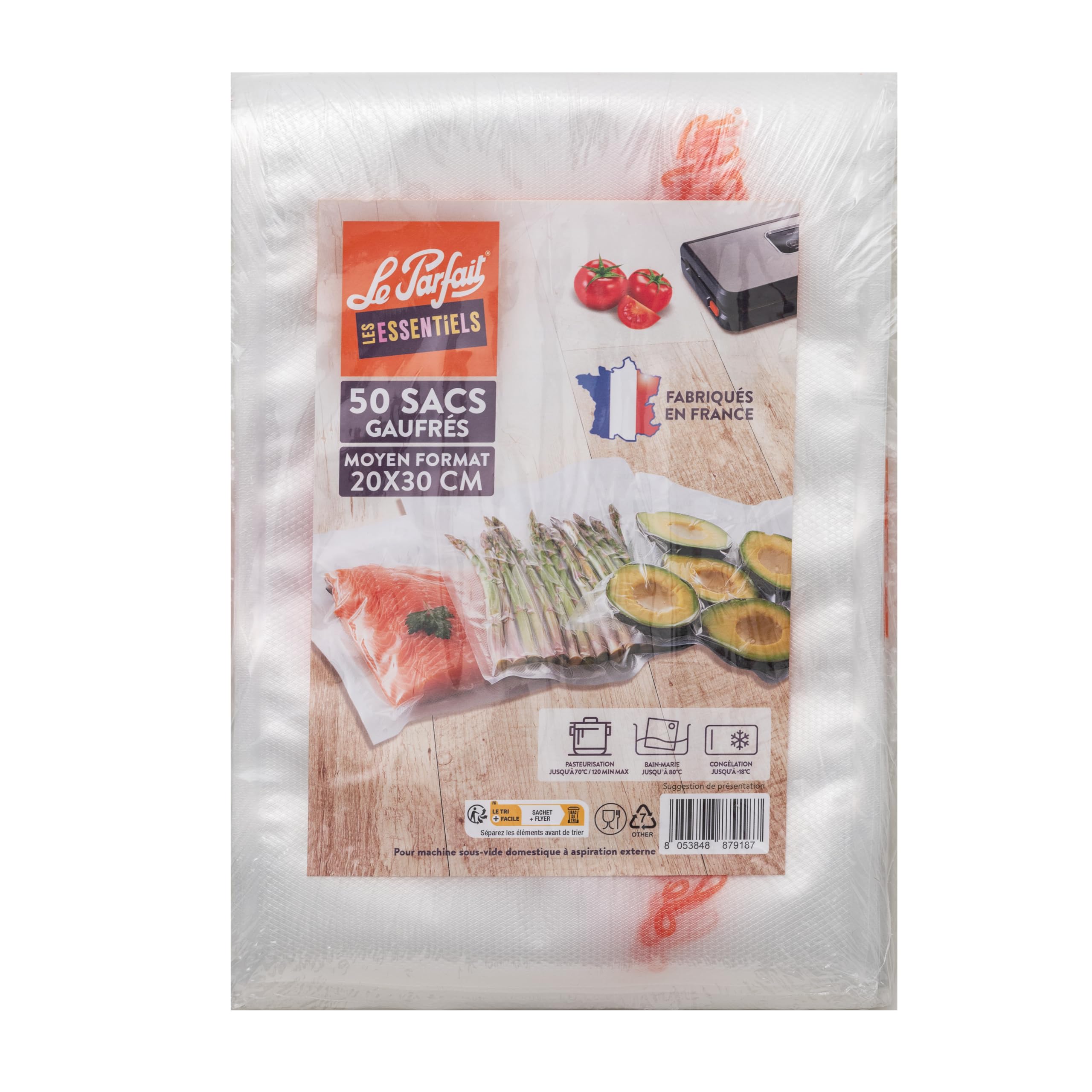Lot de 50 sacs sous vide – 20 x 30 cm