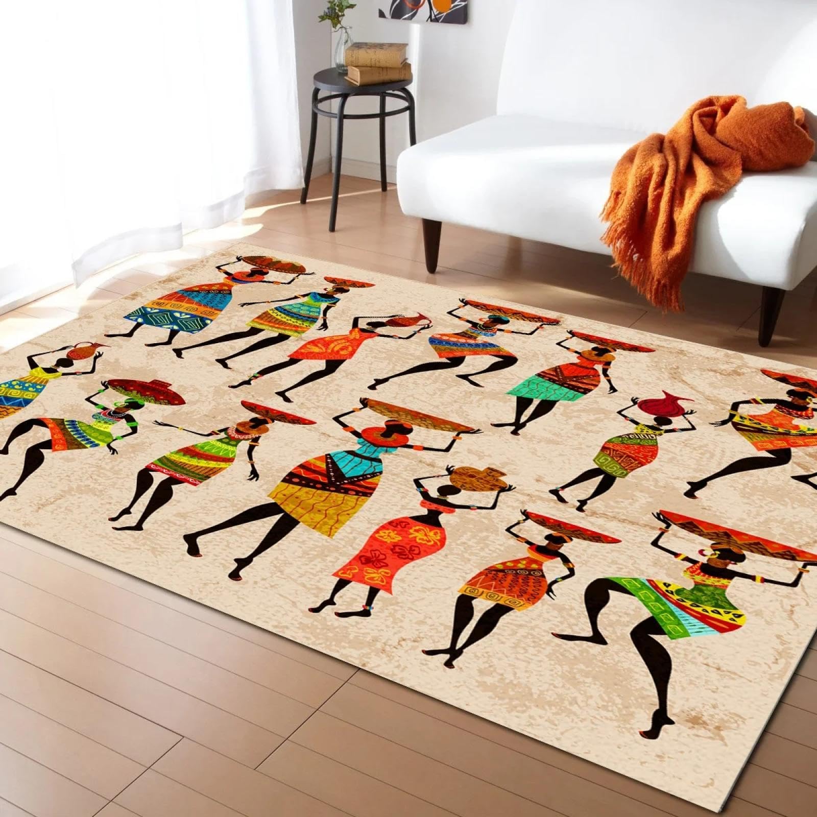 Tapis de sol motif africain : ambiance chaleureuse pour le salon et la chambre