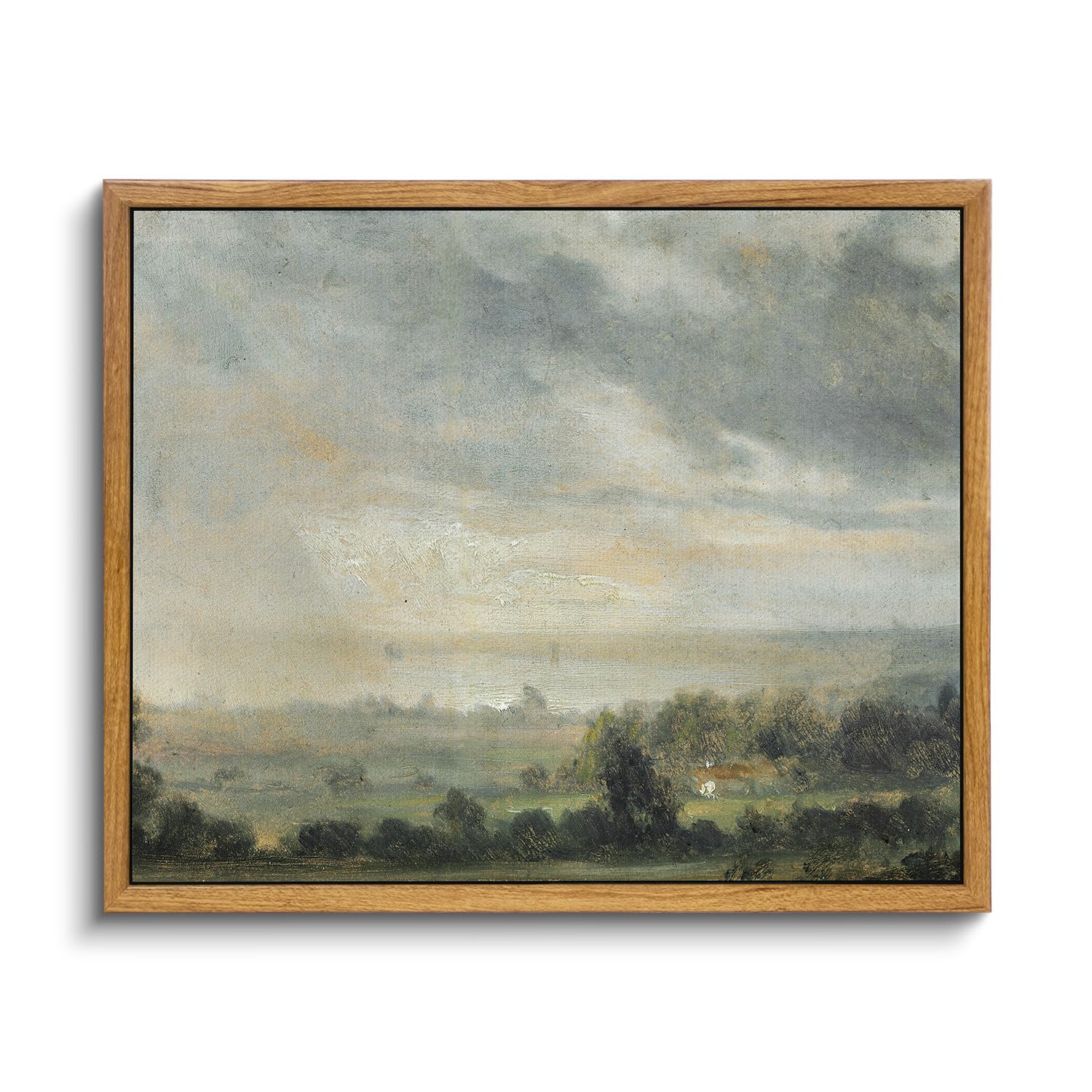 InSimSea Framed Canvas Wall Art, Meadow with Flowers Painting, Landscape for Living Room, Bedroom, Home, Bathroom Decor, 8x10 — view 153