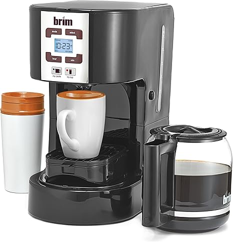 Amazon.com: BRIM Size Wise - Estación de cafetera programable para un solo  servicio o jarra, color negro (renovado) : Hogar y Cocina