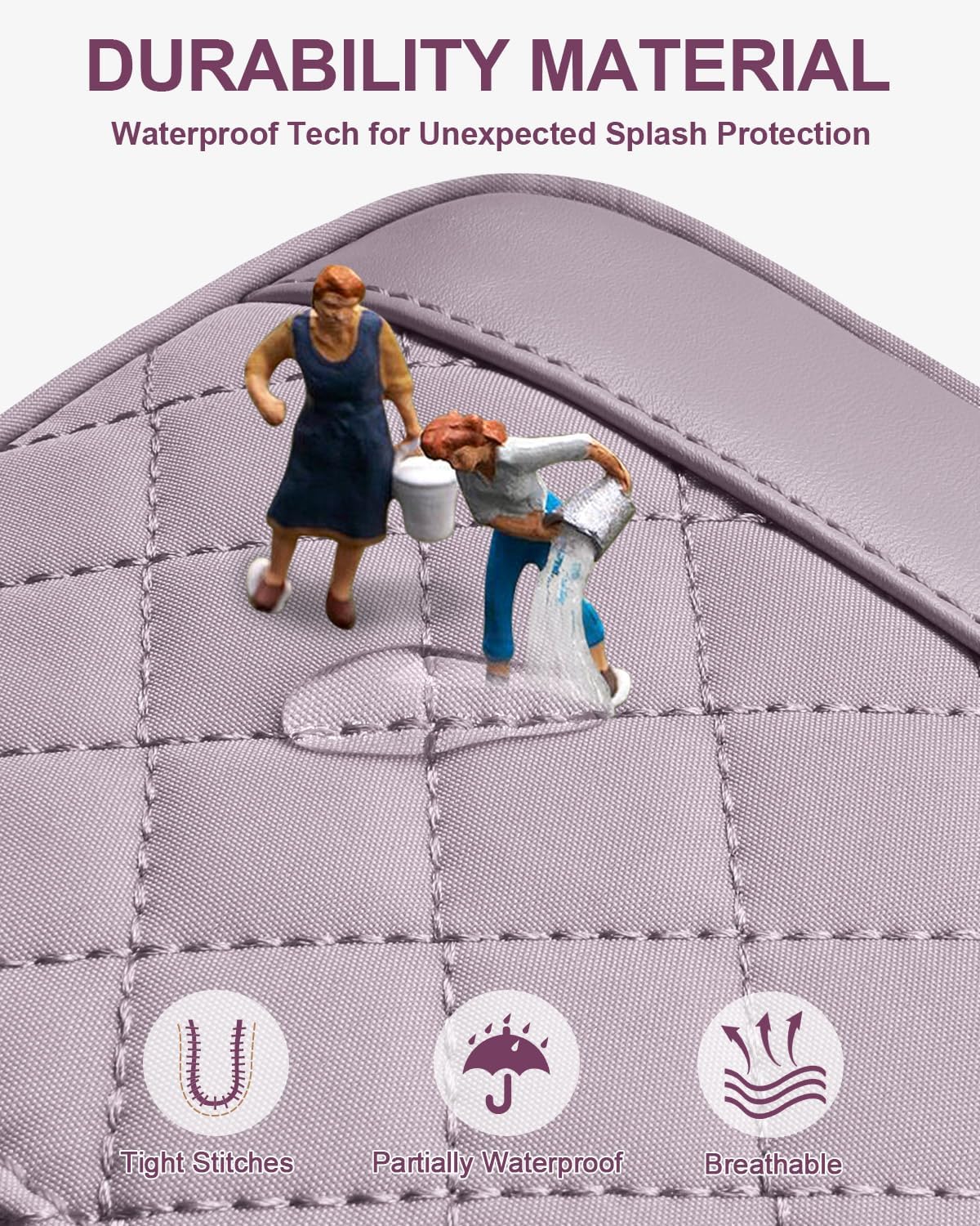 Capolo Sling Bag for Women Men Waterproof Crossbody Bags for Women Trendy Casual Fanny Pack with Convertible Shoulder Strap Chest Bag for Travel Hiking(Purple, Medium) - Image 5