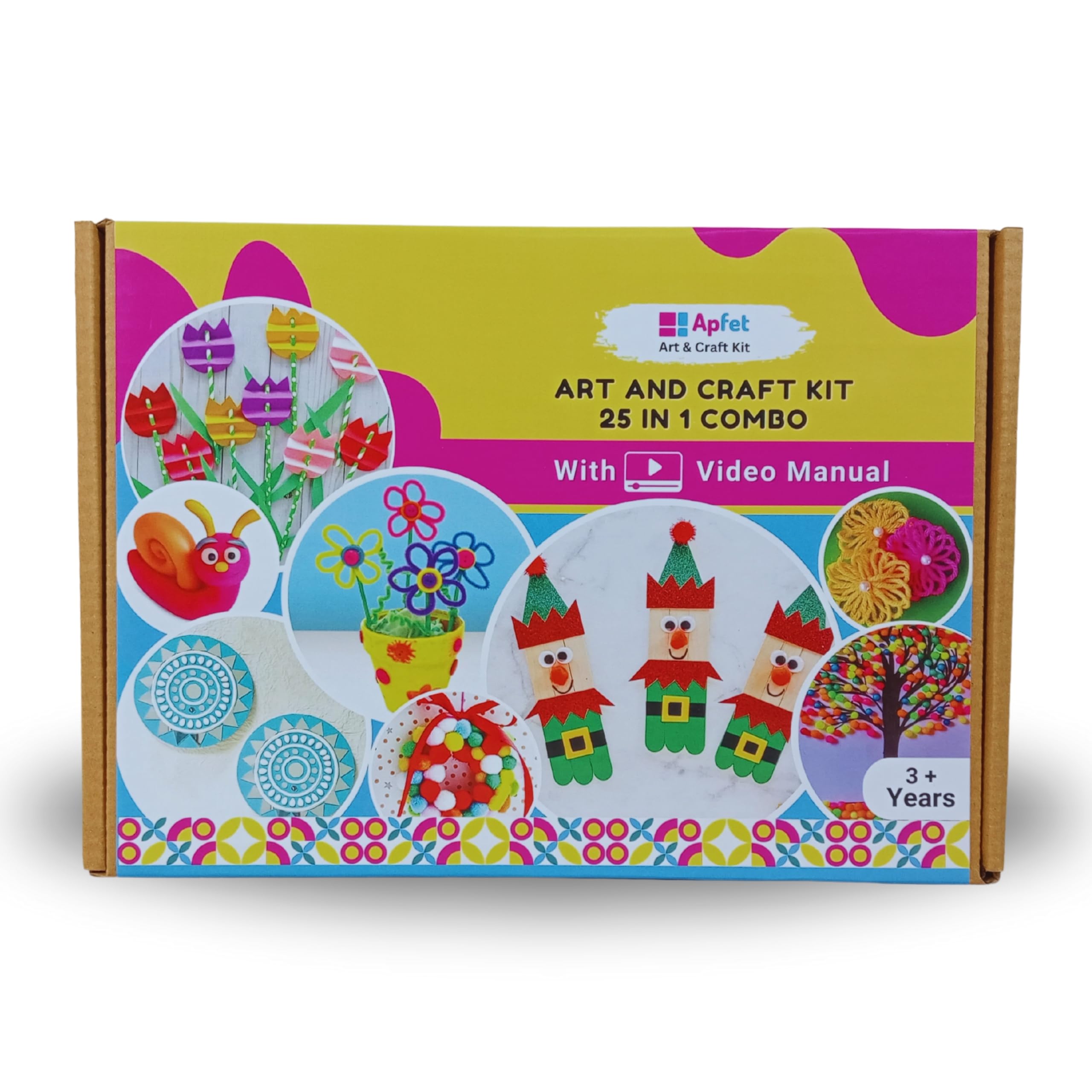 Apfet Art and Craft Kit 25 in 1 DIY Combo Kit for Kids | Art &