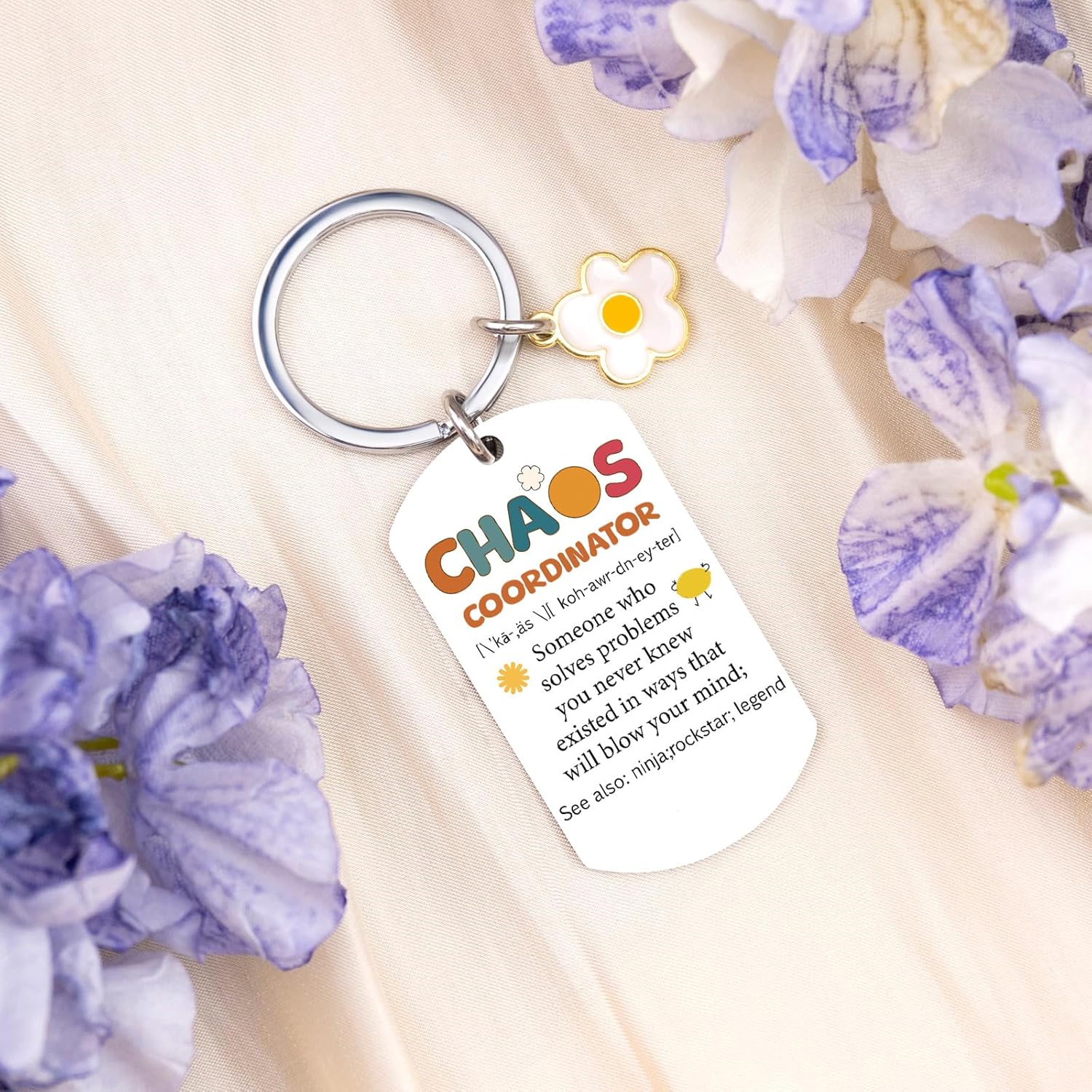 Work Valentines Gifts Chaos Coordinator Gifts for Women Supervisor Gift Keychain Best Boss Gift for Bosses Lady Manager Coworker Boss's Day Work Anniversary Christmas Chaos Coordinator Keyring - Image 2