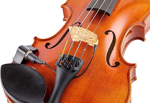 Miniatura 3 de KNA VV-3 Pastilla piezoeléctrica portátil para violín y viola  Sensor ligero montado en puente, sonido acústico natural, fácil instalación, conector