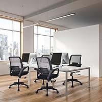 Vista 6 de NEO CHAIR – Silla de escritorio para oficina ergonómica con malla, silla de computadora con soporte lumbar, altura ajustable, ruedas giratorias