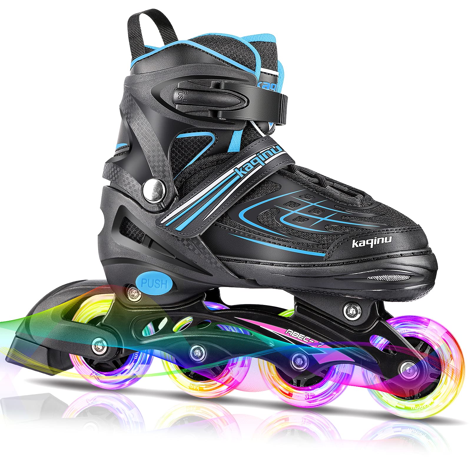 Adjustable Inline Skates, Outdoor Inline Skates with Full Illuminating Wheels for Kids and Adults, Women, Girls and Boys