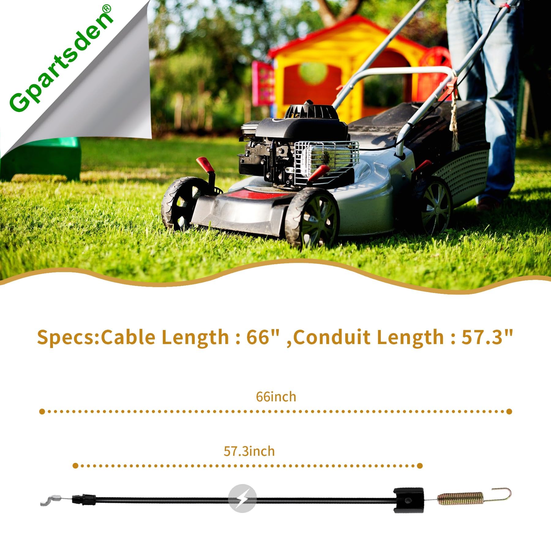 Cable de embrague 946-1116A para cortacéspedes MTD 746-1116 746-1116A TM622 Cable de embrague de pieza de repuesto