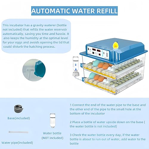 Miniatura 4 de Vevitts 120 incubadoras de huevos para incubar huevos con control automático de temperatura, huevos de codorniz de pollo, incubadora de monitoreo de