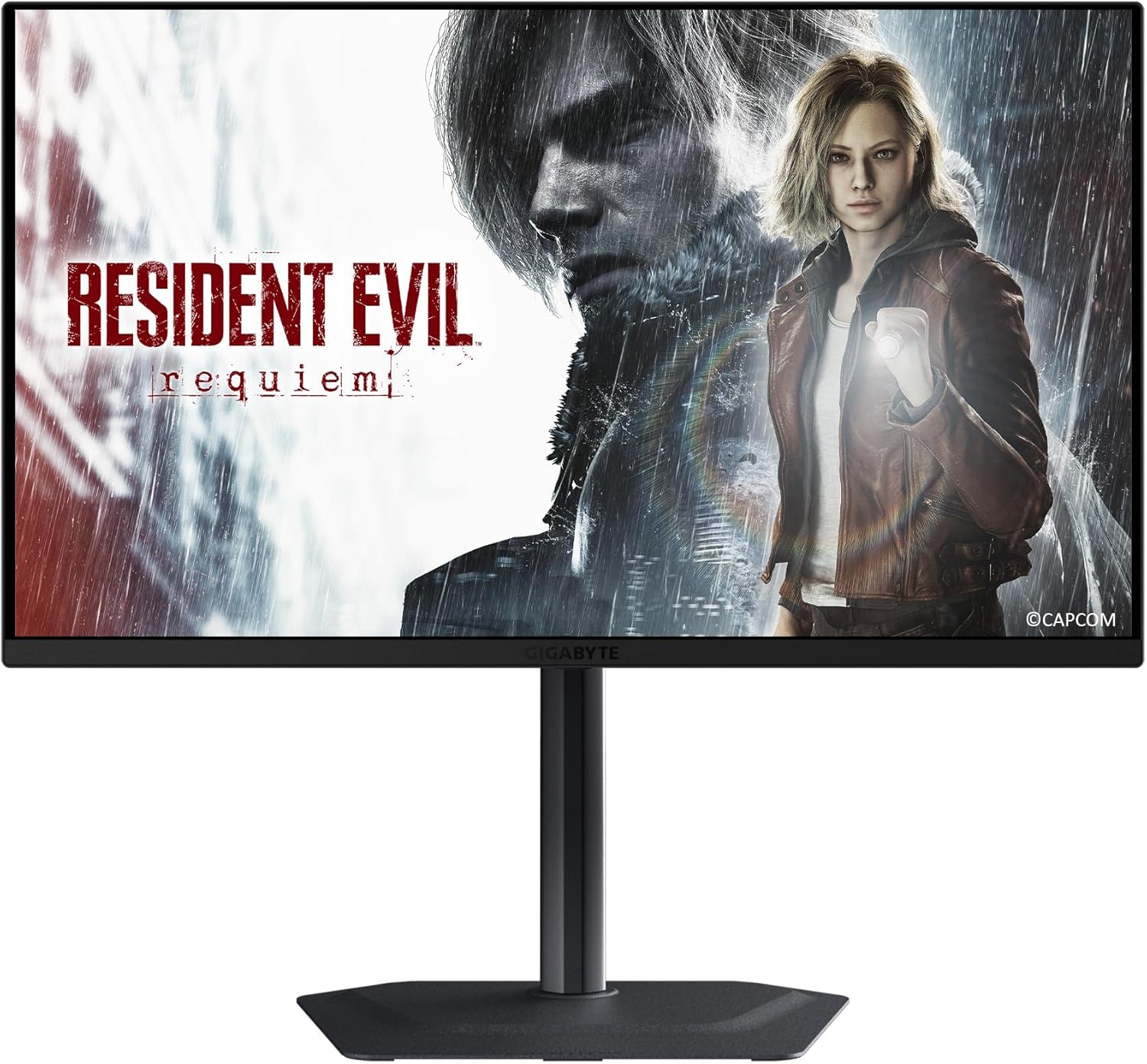 GIGABYTE - MO27U2-27" QD-OLED Gaming Monitor - UHD 3840x2160-240Hz - 0.03ms GTG - AMD FreeSync Premium Pro, G-SYNC Compatible - Type C KVM - HDMI, DP, Type-C - Height and Tilt Adjustable - Black