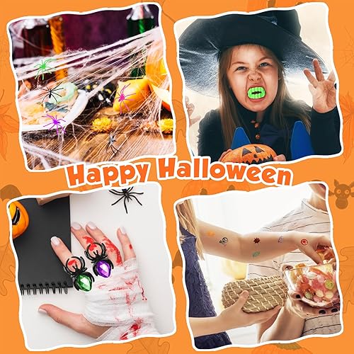 Miniatura 6 de OCHIDO Recuerdos de fiesta de Halloween para niños, 168 piezas de calabazas pequeñas de plástico rellenadas de Halloween, juguetes de Halloween a