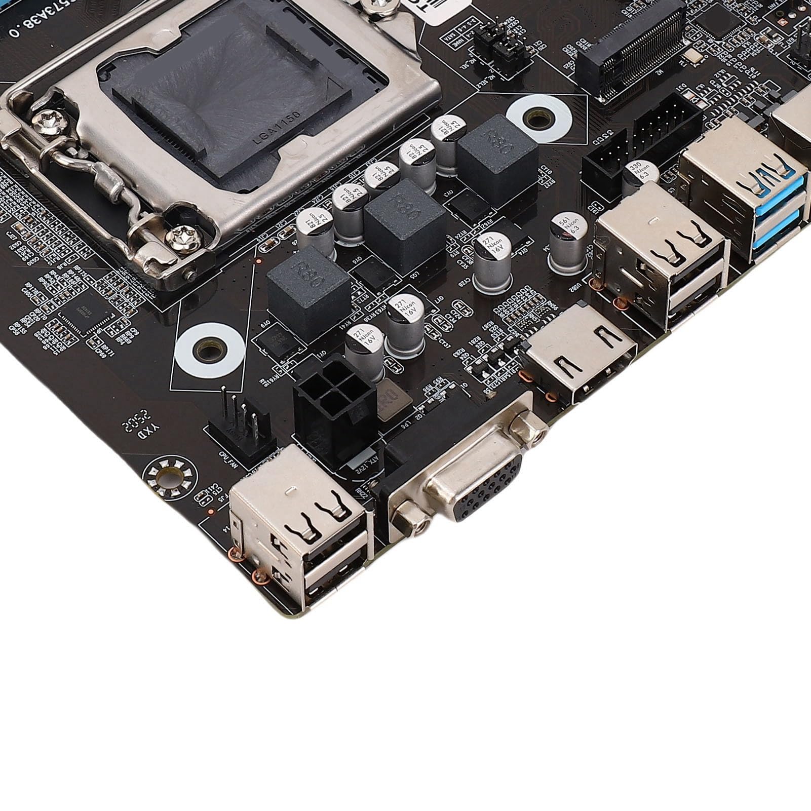 Płyta Główna do Gier H81 z dwukanałową pamięcią DDR3, M.2 NVMe NGFF6 Gb/s, LGA 1150 Micro ATX Płyta Główna do Komputera, Obsługuje Core I3 I5 I7 Czwartej Generacji,E3 V3, Celeron