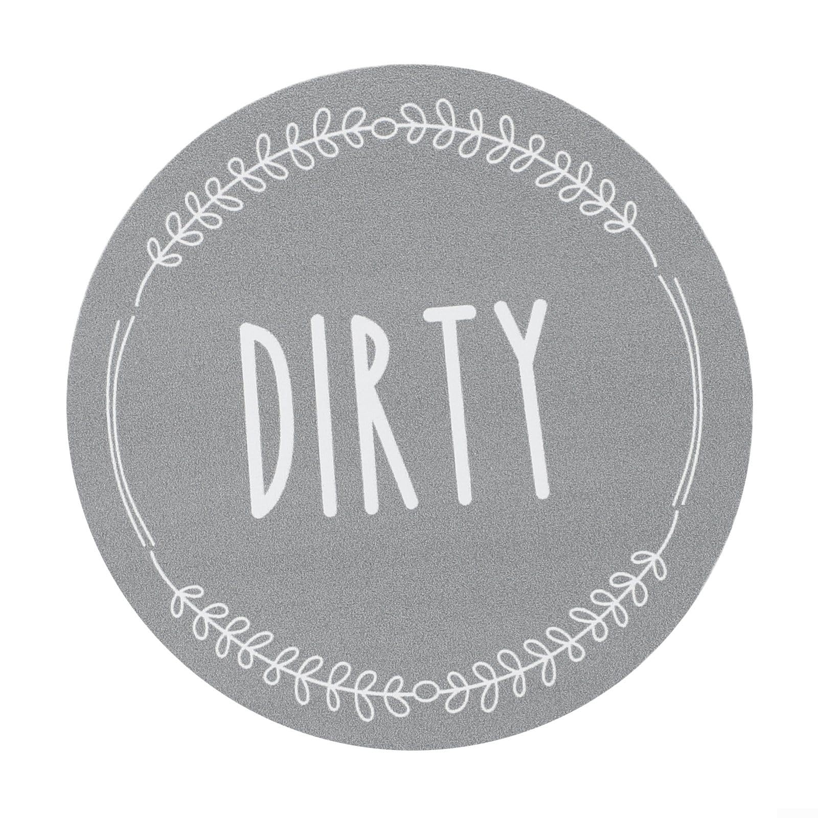 Magnetic Dishwasher Indicator Sticker for Clean and Dirty Signage Stylish Kitchen Accessory (Grey+white)