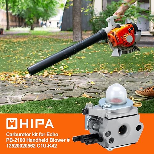 Miniatura 2 de Hipa Carburador PB-2100 para Echo PB2100 PB 2100 ES-2100 ES2100 PB-2155 Soplador de hojas Zama C1U-K42 C1U-K42A C1U-K42B Kit de mantenimiento