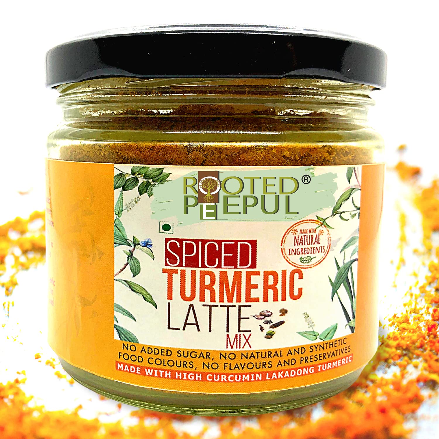 Rooted Peepul Spiced Turmeric Latte Mix | Golden Latte with Lakadong Turmeric | Pure & Delicious | Healthy Turmeric Milk | 120g (B08HM2ZXNY) Amazon Price History, Amazon Price Tracker