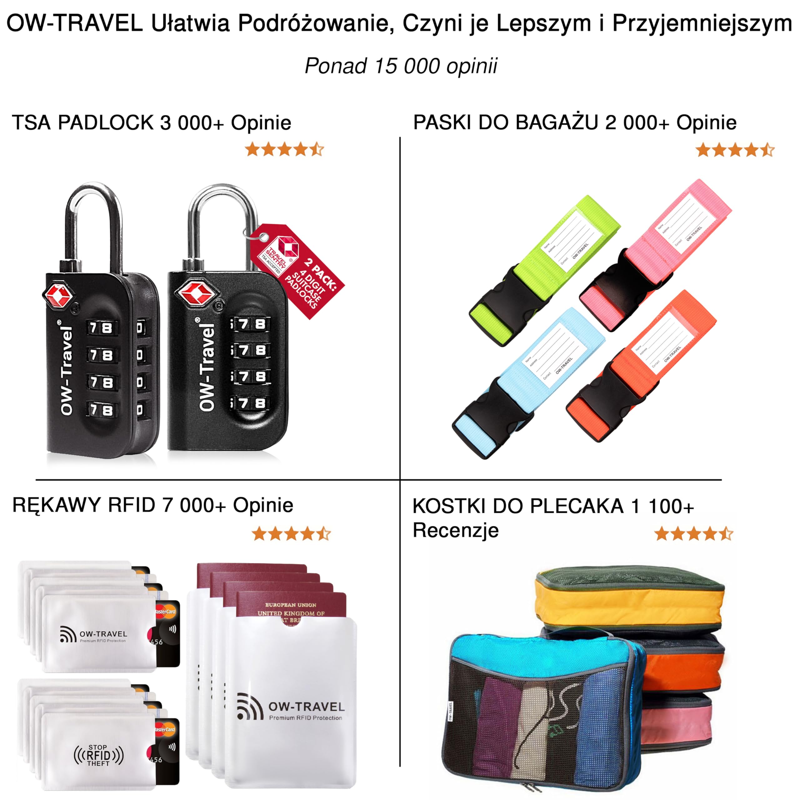 OW-Travel Spersonalizowane paski bagażowe z zamkami do walizek(Niebieski/Zielony) Łatwe do zauważenia paski walizkowe TSA etykietami bagażowymi.Pasek podróżny blokadą.Zamykane zamki do walizki