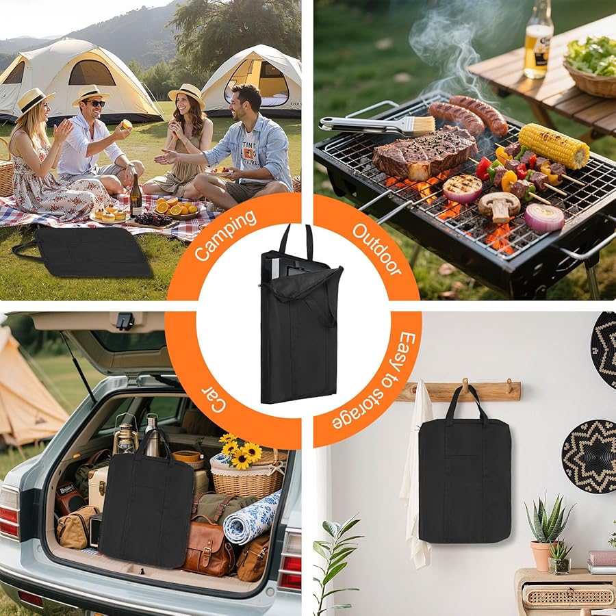 Waterproof Griddle Storage Bag for 300 Series & Flat Top Griddle, Durable Grill Protective Cover Bag for Outdoor & Indoor, Easy to Use, 26" L x 19" W x 2" H, Black - image 7