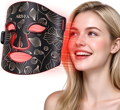 Red Light Therapy Mask for Face, 850nm NIR & Red, Blue LED 3 Lights
