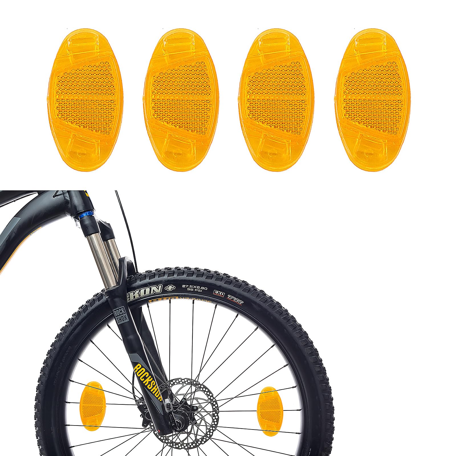 SSHUIKKAI 4er Set Speichenreflektoren Fahrrad Kinder, Katzenaugen Fahrrad  Kinder, Reflektoren Fahrrad Speichen, Reflektor Fahrrad, Frs Rennrad MTB  Trekking Bike & Kinder Fahrrad : Amazon.de: Sport & Freizeit