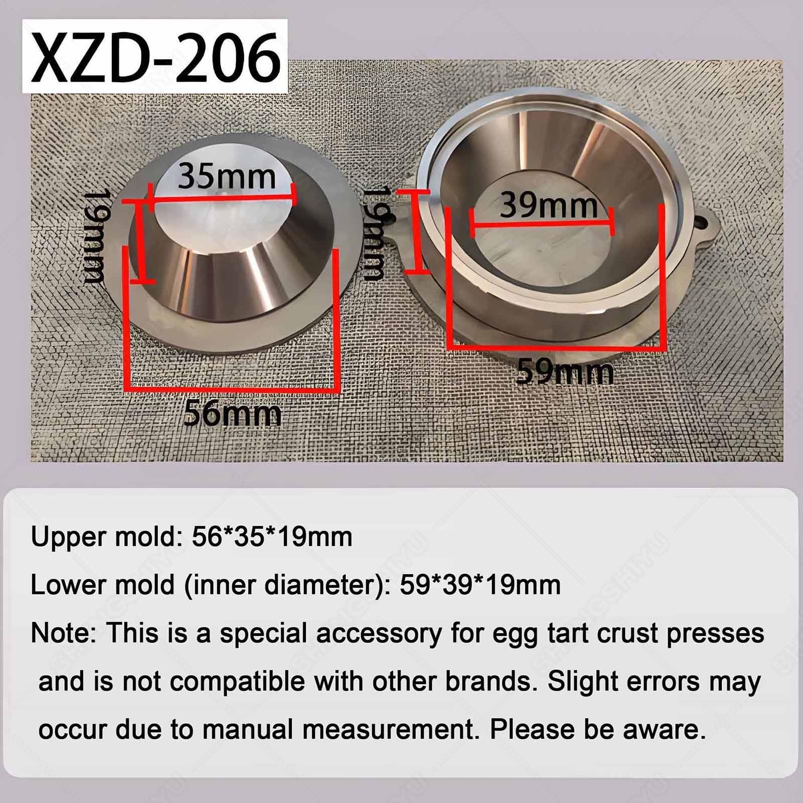 Máquina Prensa para Moldes de Tarta de Acero Inoxidable,Espesor Ajustable,Espesor Uniforme,Prensa para Tarta Manual para Uso Comercial,Doméstico,Máquina Laminadora de Masa Manual XZD-206‌