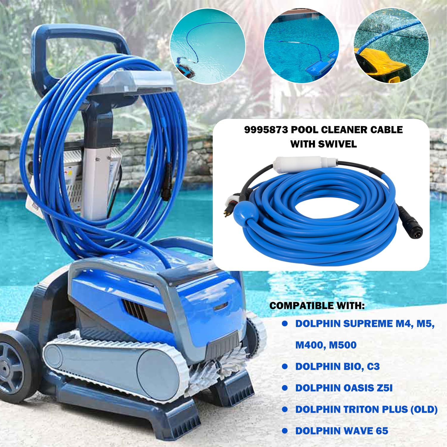 Amazon.com: Hihitomorrow 9995873 Blue Cable Assy w/Swivel