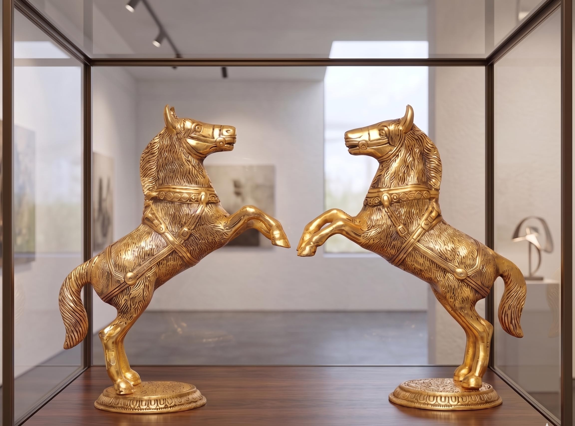 KridayKraft Jumping Horse Statue - Wealth & Good Luck -4