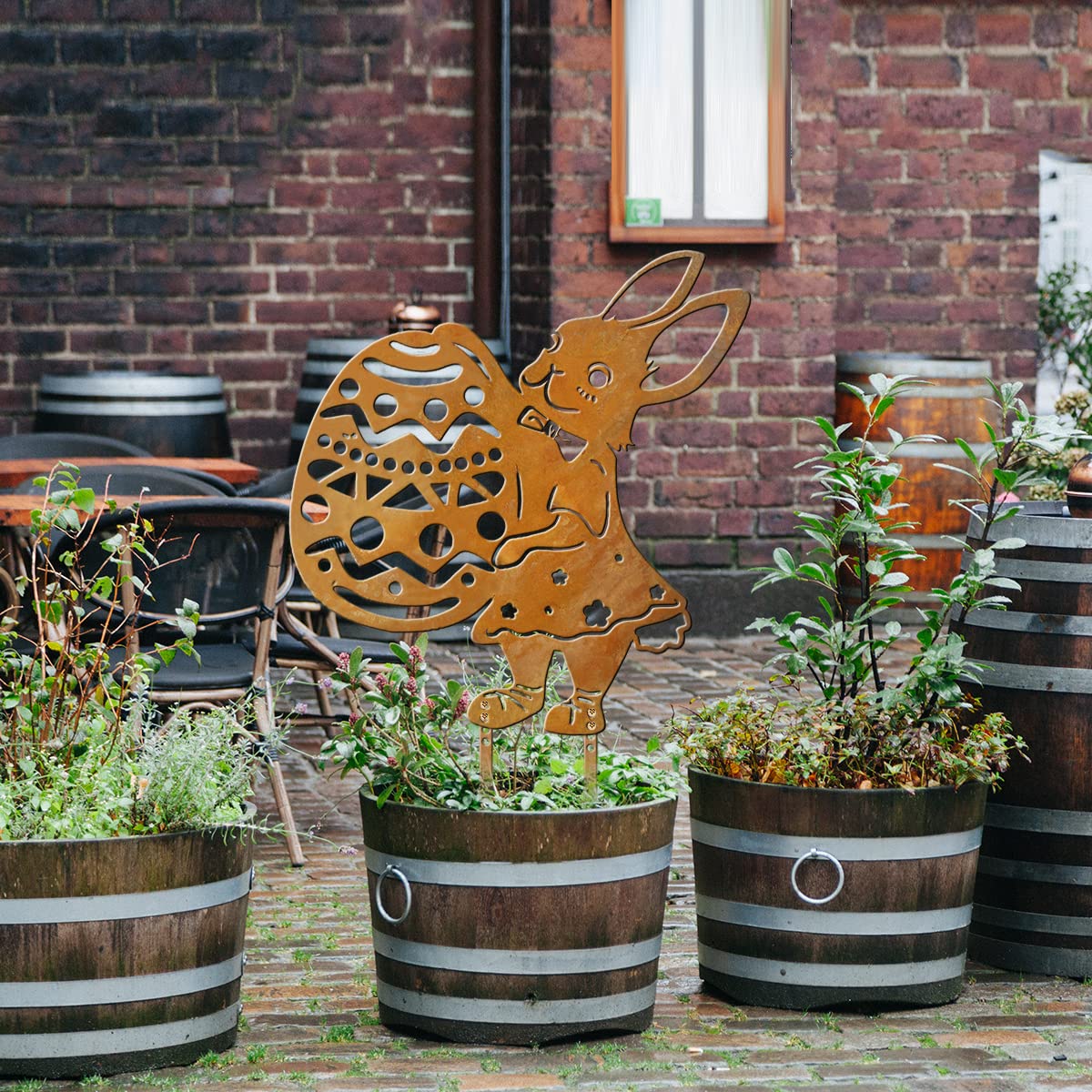 8 decorazioni pasquali per esterni, decorazione da giardino