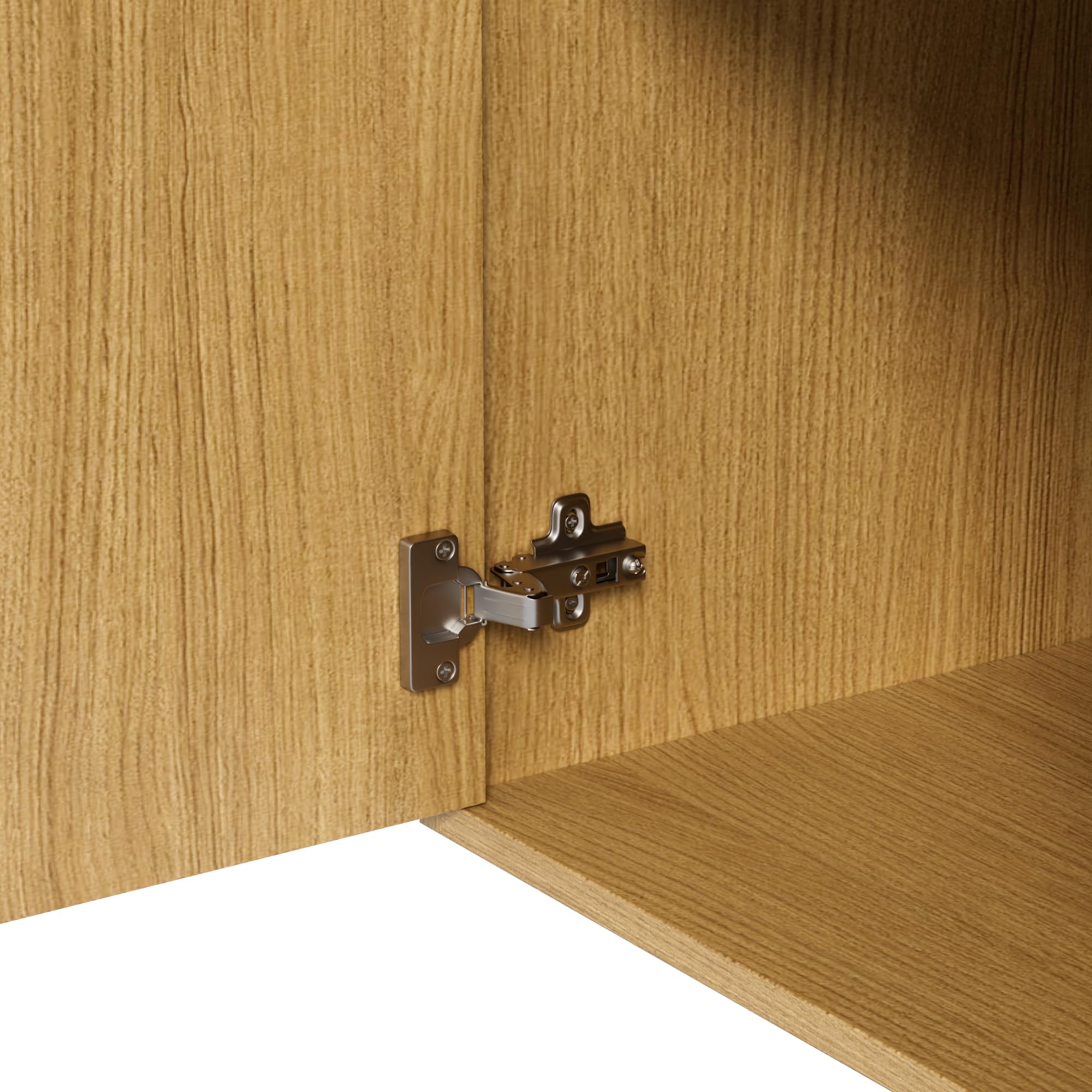 Perchero compacto de 105 cm, moderno y multifuncional, estantería de entrada elegante de color madera con espejo, ganchos ajustables y espaciosos estantes para zapatos