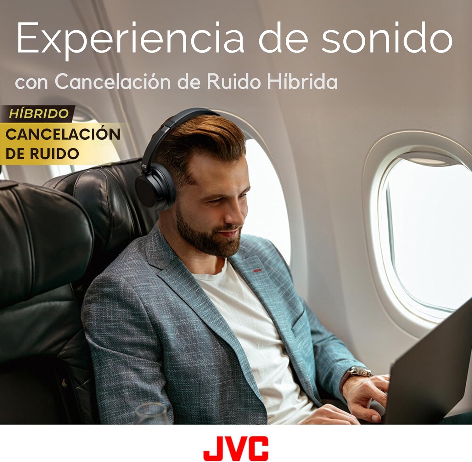 JVC Auriculares Inalámbricos Bluetooth, 50 Horas de Batería, Bluetooth 5.3, Auriculares Cancelación de Ruido con Micrófono Integrado, 3 Modos de Sonido, Conexión Multipunto (Negro) – HA-S95N 6