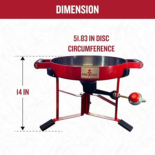 Miniatura 2 de FIREDISC TCGFD215R - Cocina de propano de mesa ultra portátil 215 en color rojo fuego TCGFD215R, la estufa de campamento de disco de arado de 16.5