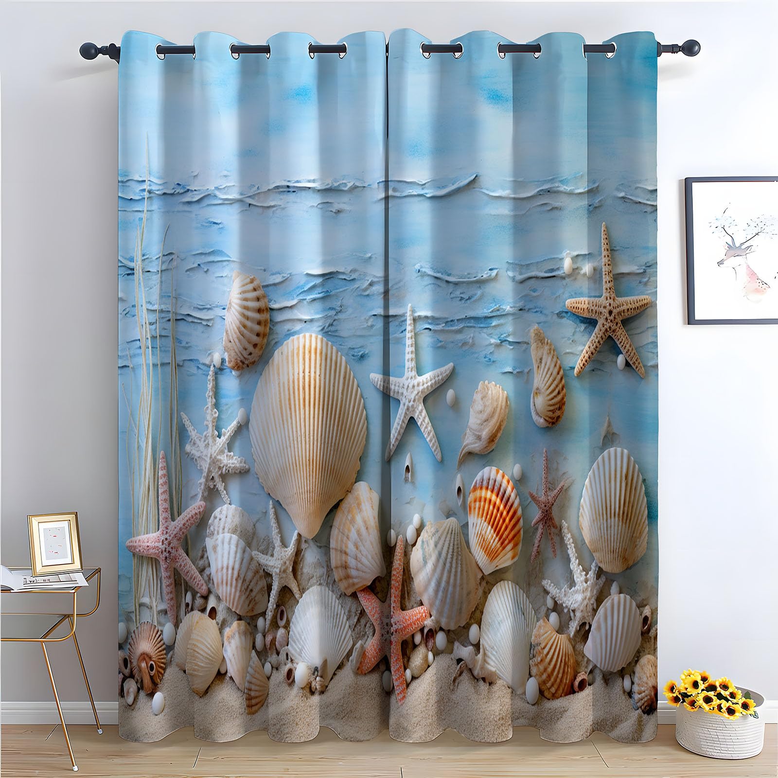Rideaux ambiance romantique coquillages pour transformer votre intérieur en cocon