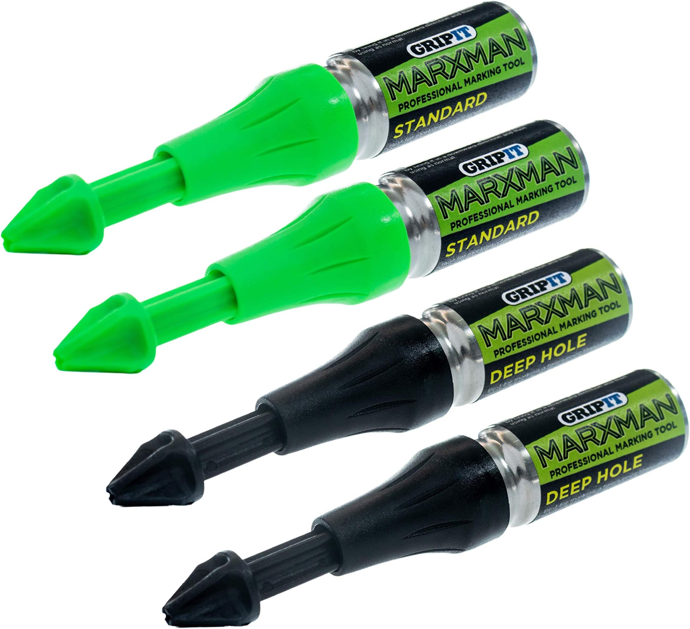 Marxman Green Standard x2 Chalk Black Deep x2 Marking Pen Hole Marking Tool Set