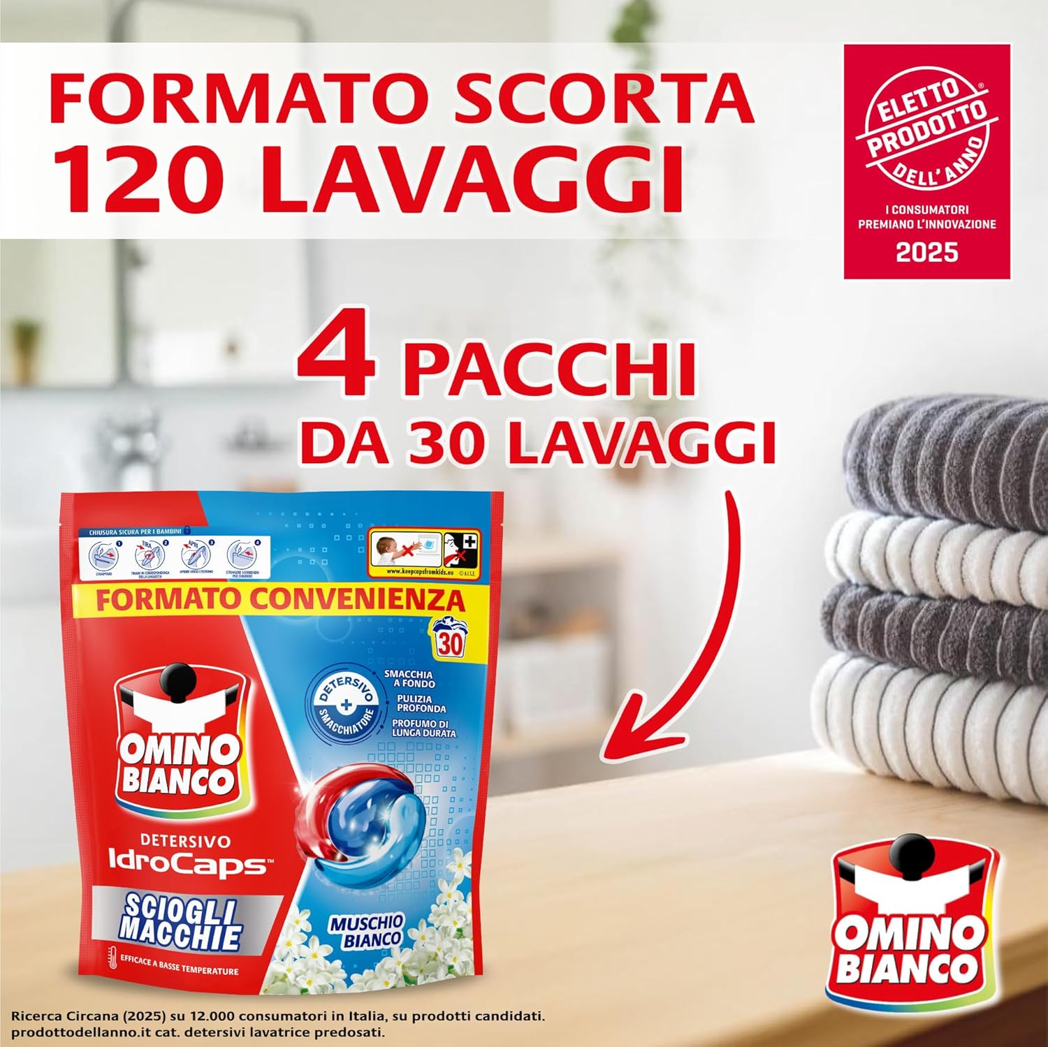 Omino Bianco Idrocaps: La Soluzione Efficace per Lavaggi Perfetti!