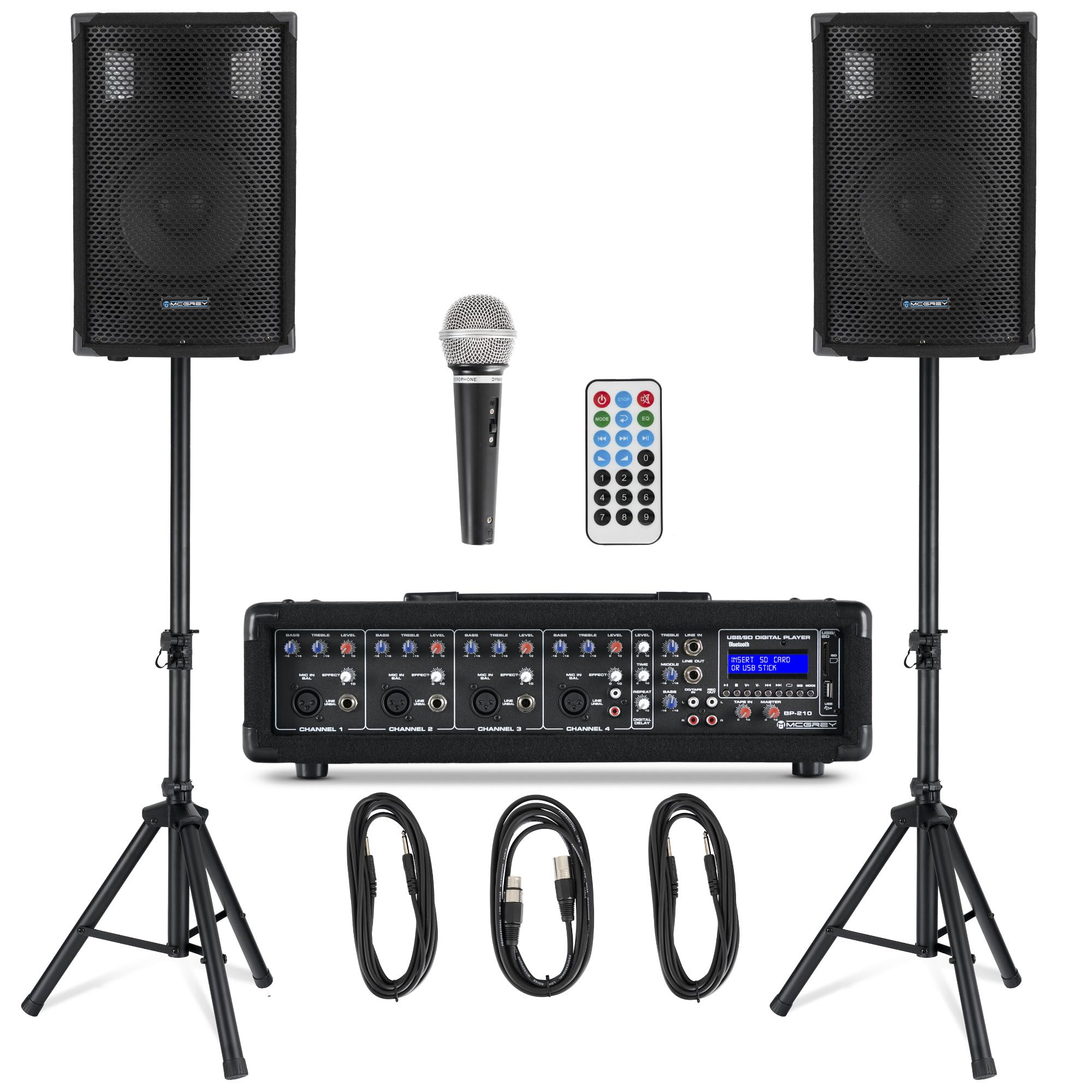 McGrey BP-210 Bandpack Sistema PA Portatile 100W - Mixer 4 Canali Con Bluetooth E Riverbero - Foto 4