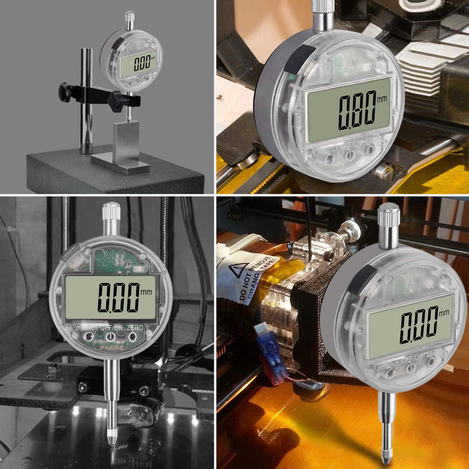 Neoteck Comparatore Digitale Centesimale 0-12.7mm Con Base Magnetica - Display LCD, Unità Metrica/Pollici - Per Misurazioni Di Precisione - Foto 4
