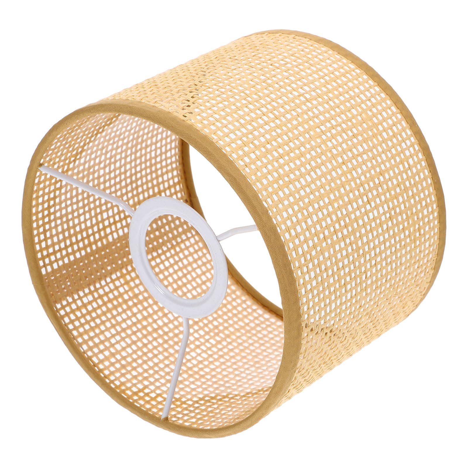 Abaodam Woven Rattan Lampshade Protective Cover Vintage Style Lamp Shade for Table Lamps