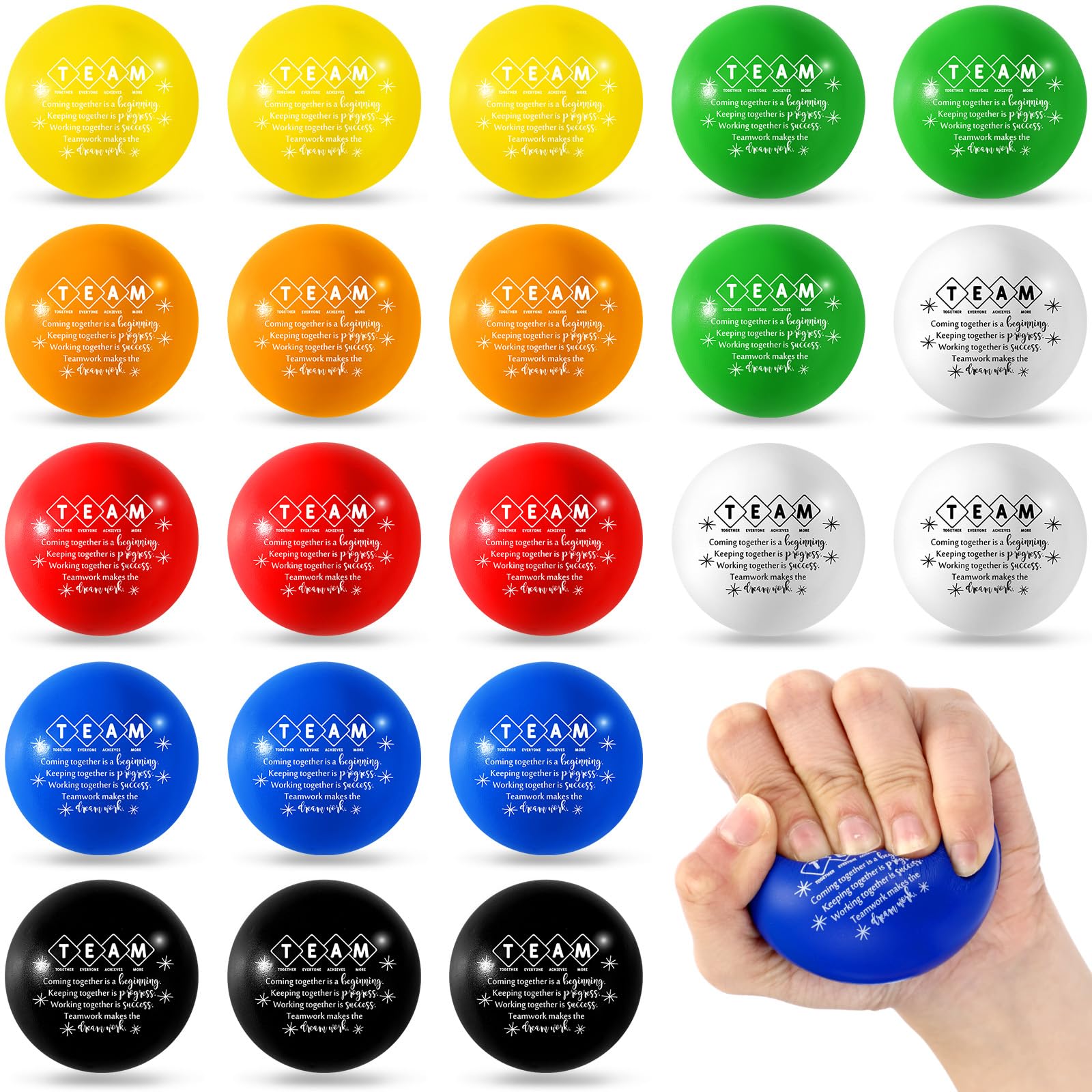 Leitee 49 Pcs Team Appreciation Gifts Bulk for Employee Stress Balls Bulk Squeeze Thank You Colorful Stress Anxiety Balls Emergency Nurses Gift for