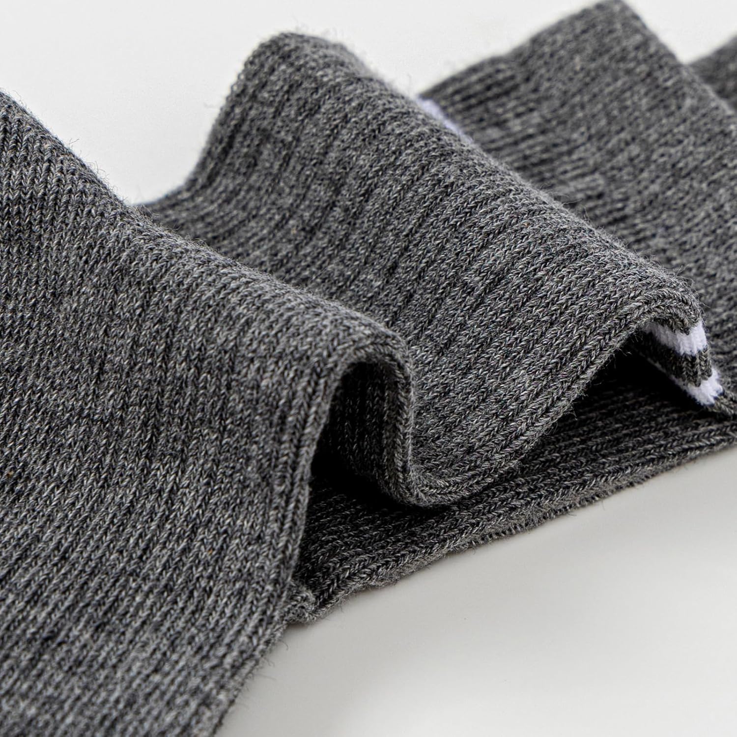 UMELOK Kids Athletic Socks Cotton Crew Socks for Boys and Girls with Stripes and Flower 4 Pairs - Image 6