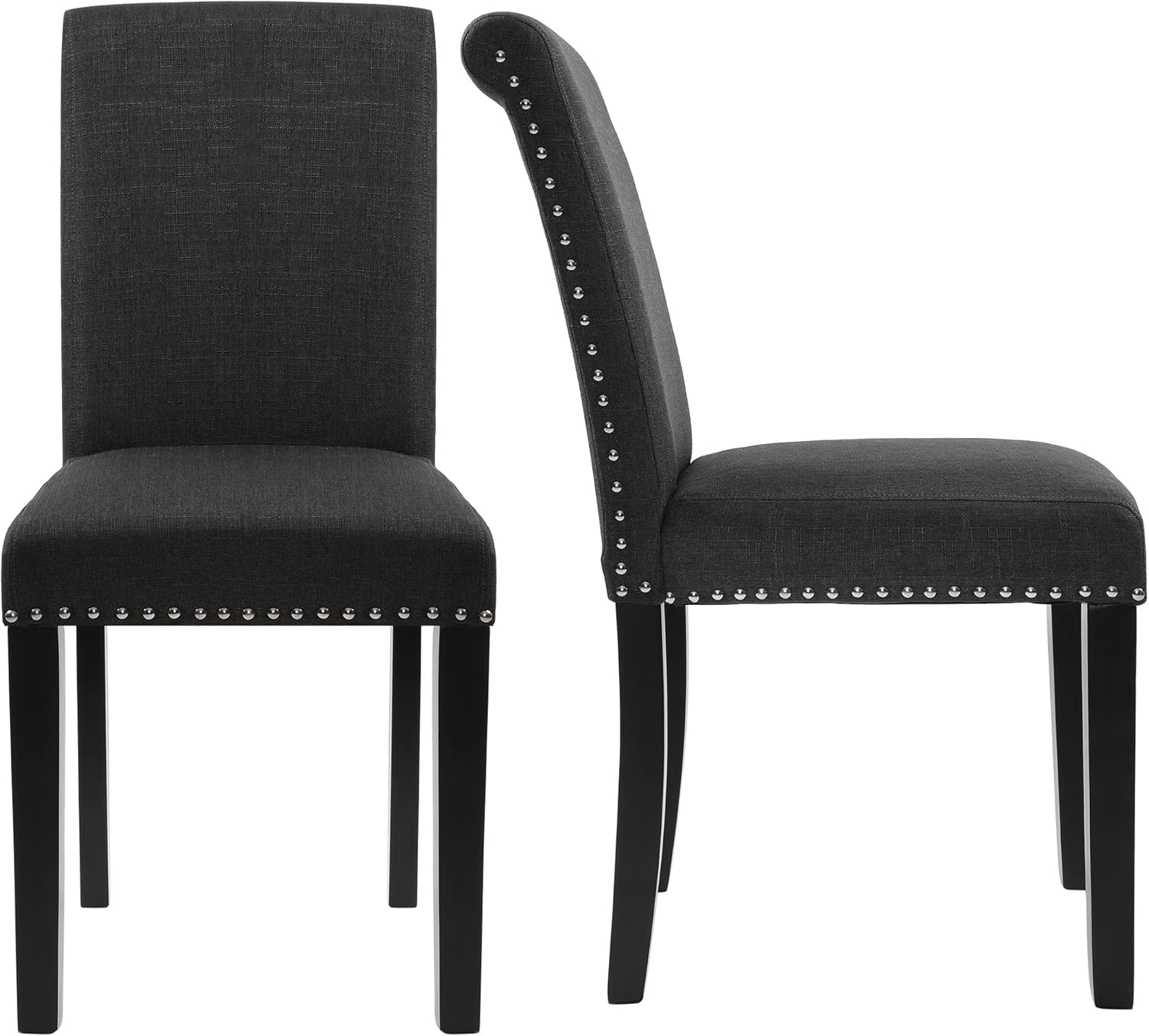 NOBPEINT Fabric Dining Chairs Upholstered Kitchen Chairs with Solid Wood Legs, Set