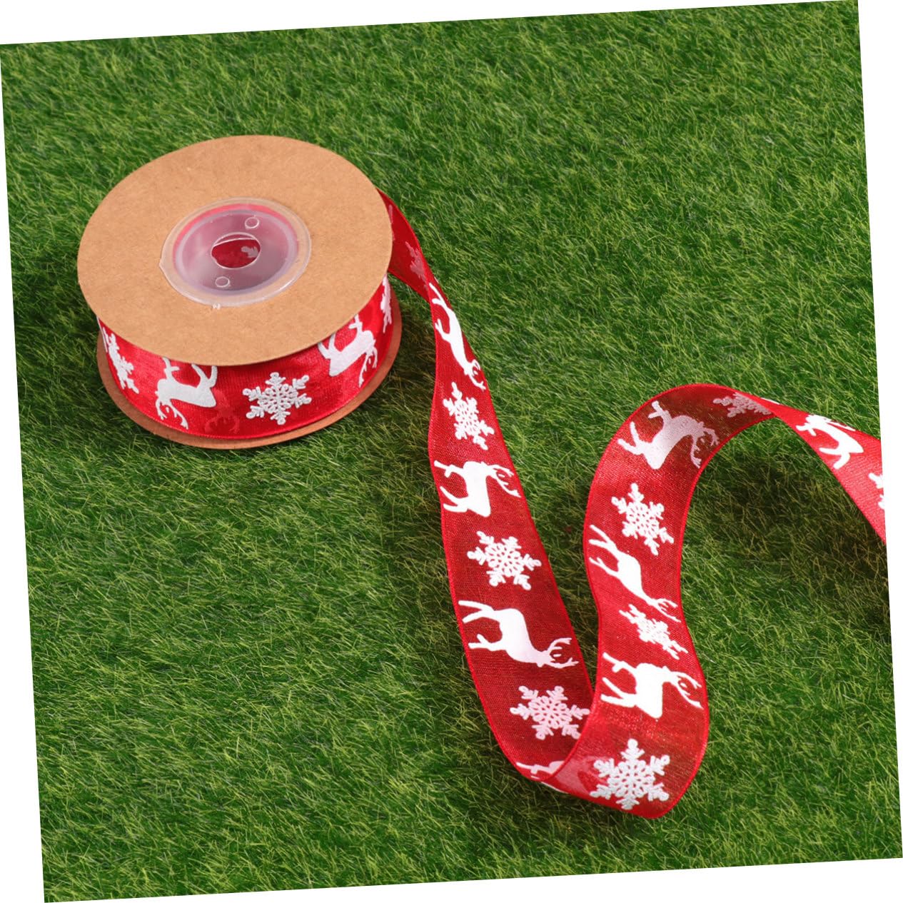 5 Pz nastro per decorazioni natalizie nastro trasparente nastro nastro natalizio per albero nastri rossi per confezioni addobbi natalizi natale decorazioni rosso