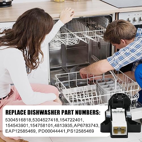 Miniatura 4 de Pestillo de puerta para lavavajillas 5304516818 compatible con Frigidaire, Crosley, Ikea, Kenmore Kit de pestillo para lavavajillas reemplazado