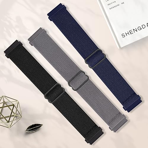 Miniatura 9 de Folavii Paquete de 3 correas elásticas de nailon compatibles con Kospet Tank M1 ProAMAZTIM C20 de 1.71 pulgadas, reloj inteligente deportivo