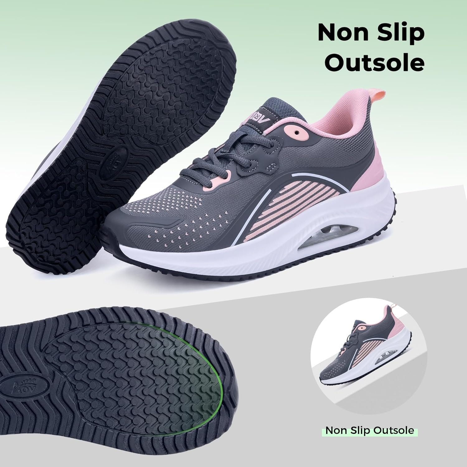 Womens Walking Shoes Arch Support Plantar Fasciitis Shoes Orthotic Tennis Sneakers for Foot Pain Relief