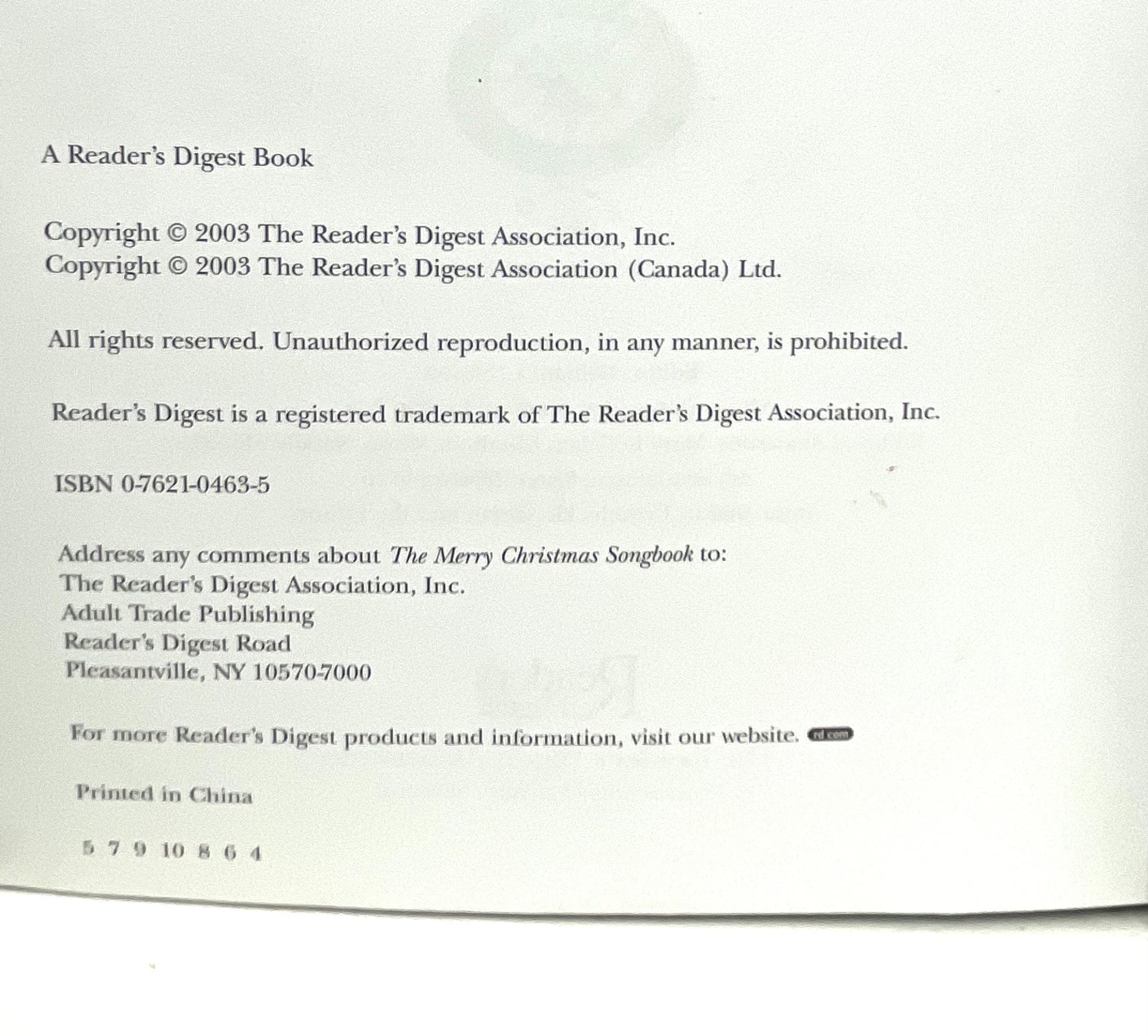 The Reader's Digest Merry Christmas Songbook (Reader's Digest Publications) - Image 4